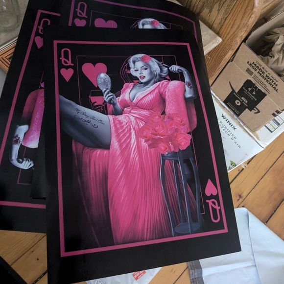 Marilyn Monroe  pink GANGSTER Art  poster - Picture 5 of 9